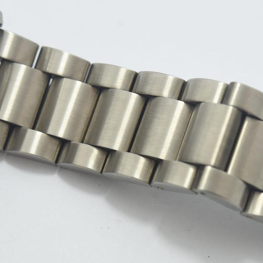 VINTAGE WATCHES FASHION 自動巻きクロノグラフウォッチ。ダークグレーの文字盤、ステンレススチール製ブレスレット。