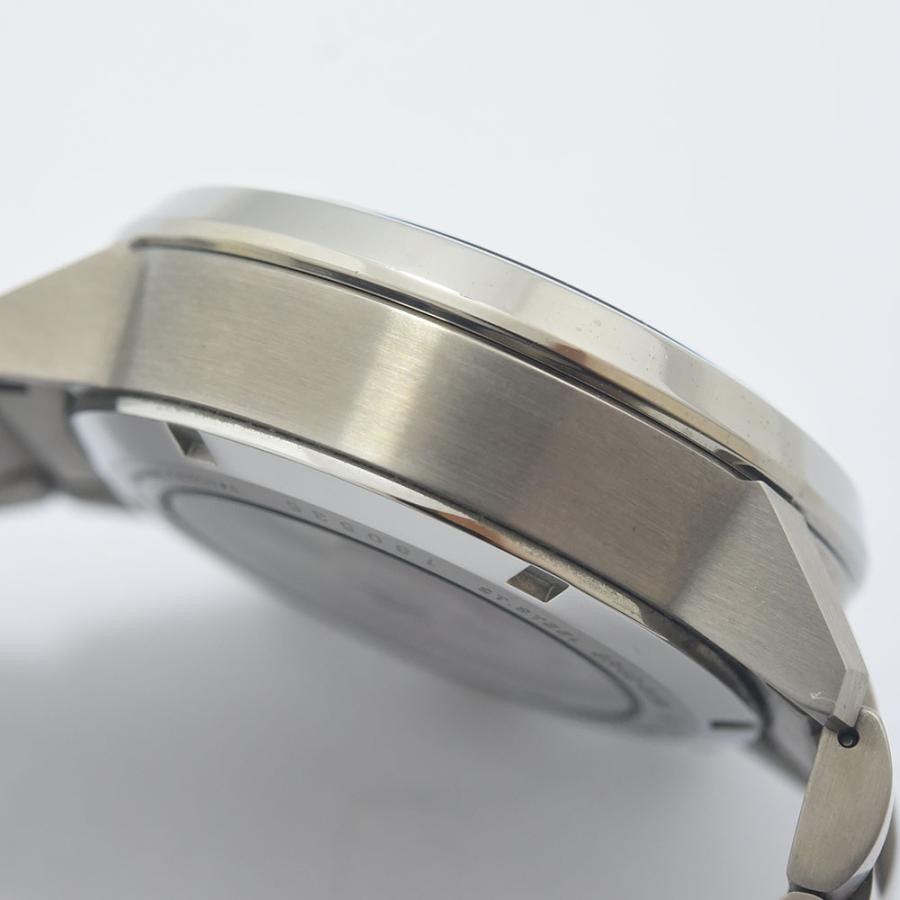VINTAGE WATCHES FASHION 自動巻きクロノグラフウォッチ、ステンレススチール製ブレスレット、ダークグレーの文字盤、バーインデックス、タキメーターベゼル、日付表示