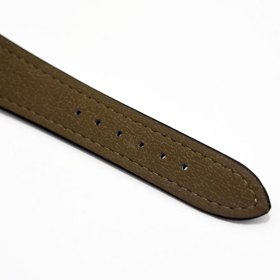VINTAGE WATCHES FASHIONのクラシックな自動巻きメンズウォッチ。ブラックレザーベルト、日付表示窓付き。