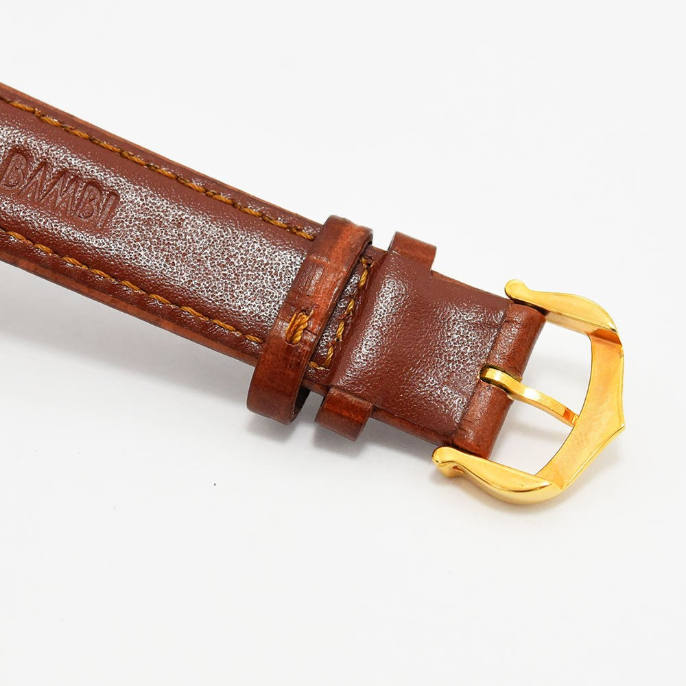 VINTAGE WATCHES FASHIONのブラウンクロコダイルエンボスレザーストラップとゴールドバックル