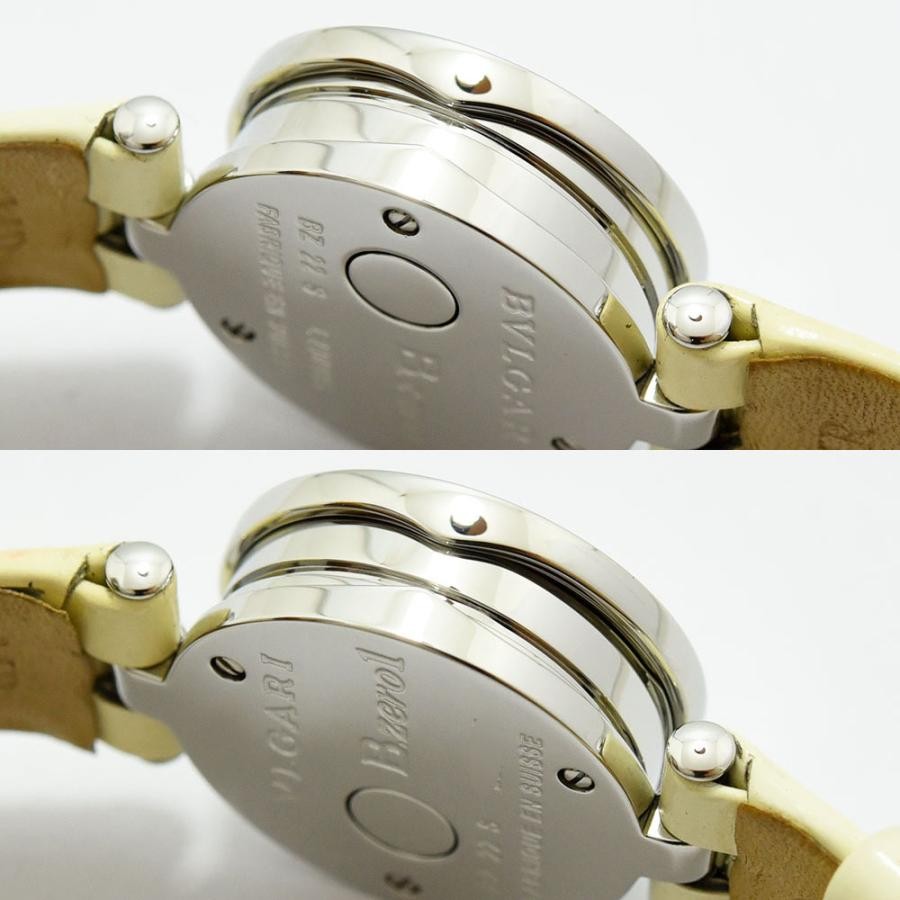 VINTAGE WATCHES FASHION ブルガリ B.zero1 アイボリーカーフレザーベルト、シルバーケースのレディースウォッチ。ミニマルでエレガント。
