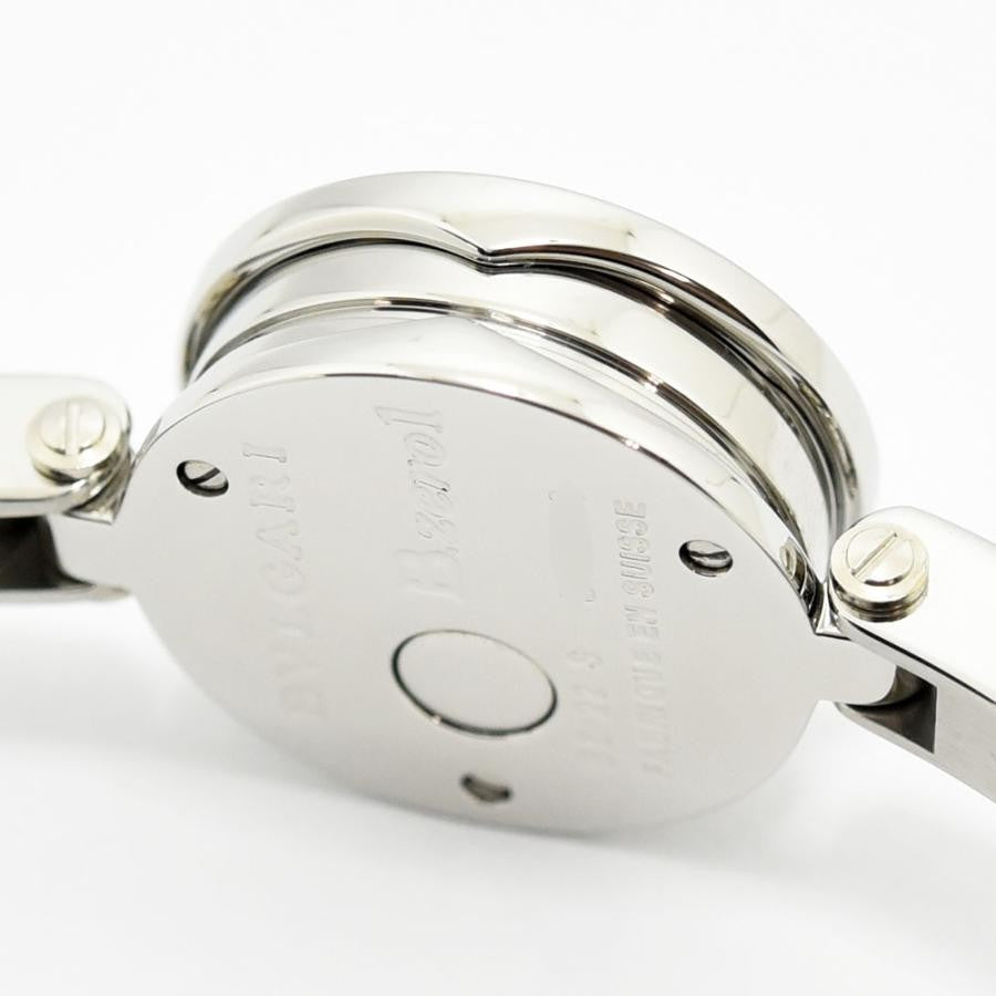 VINTAGE WATCHES FASHION ブルガリ B.zero1 レディースウォッチ、シルバー製、ブラック文字盤、ダイヤモンドインデックス、スイス製