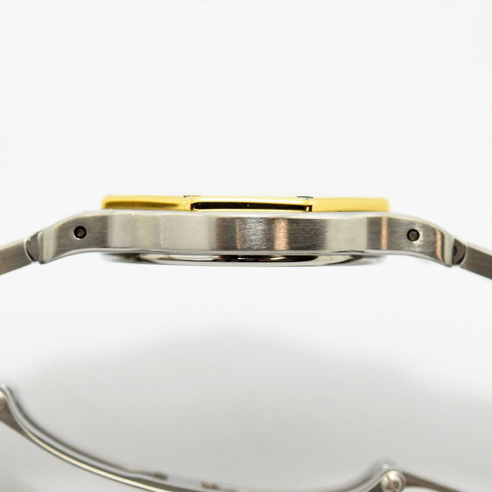 VINTAGE WATCHES FASHIONのCartier Santos Octagon腕時計、ステンレスとイエローゴールドのコンビケース側面