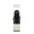 VINTAGE WATCHES FASHIONのGUCCI 2400Sレディースバングルウォッチ。シルバーのステンレススチール製ケースとブラック文字盤が特徴の洗練されたデザイン。
