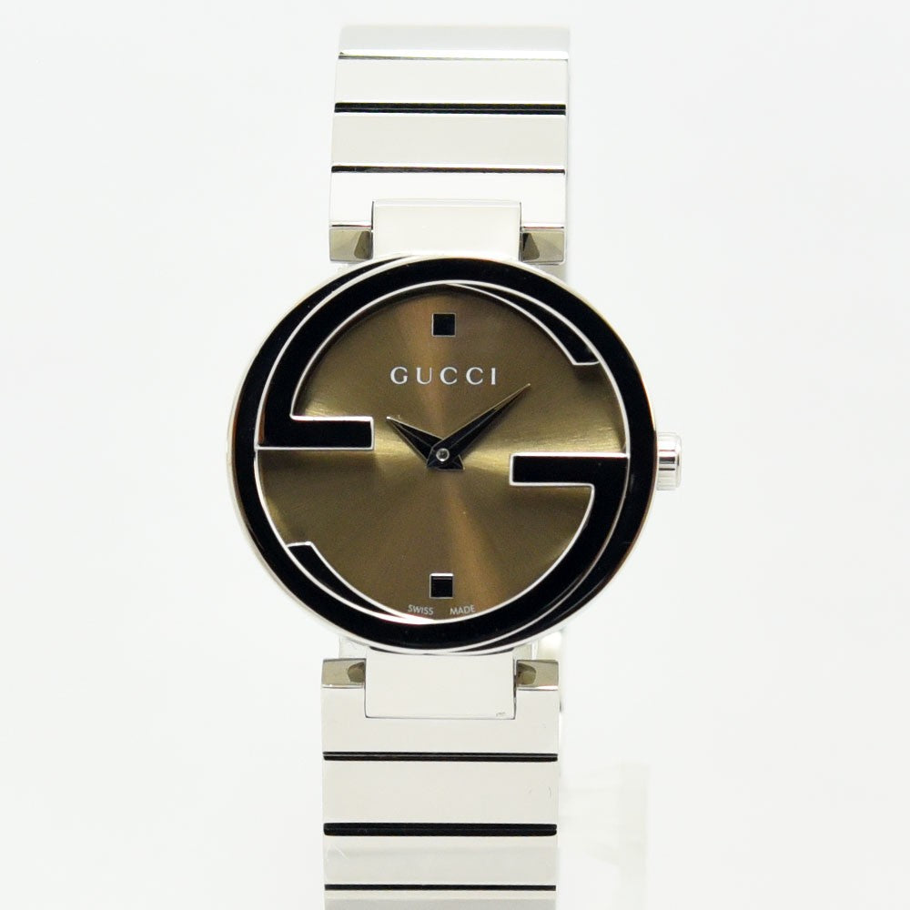 VINTAGE WATCHES FASHIONのGUCCIインターロッキングGステンレススチール製レディース腕時計