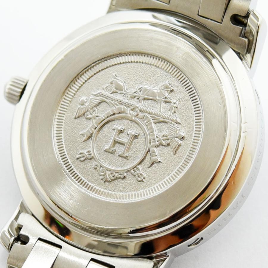VINTAGE WATCHES FASHION エルメス クリッパー レディース腕時計。ステンレススチール製。馬車とHロゴのエンボス加工が施された裏蓋。