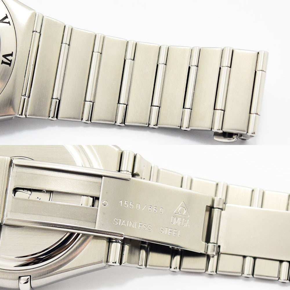 VINTAGE WATCHES FASHIONのOMEGAコンステレーション腕時計のステンレススチール製ブレスレットとバックルの詳細