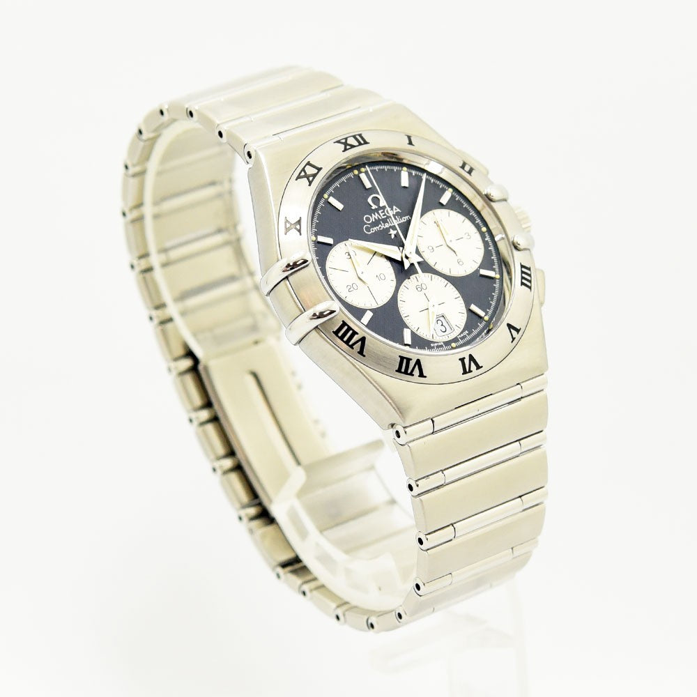 VINTAGE WATCHES FASHIONのOMEGAコンステレーション、ネイビー文字盤のステンレススチール製クロノグラフ腕時計