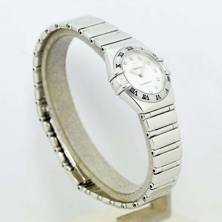 VINTAGE WATCHES FASHION オメガ コンステレーション ダイヤモンド レディースウォッチ。ステンレススチール製、ダイヤモンドベゼル、ローマ数字インデックス。