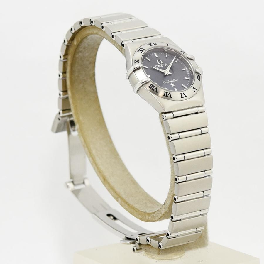 VINTAGE WATCHES FASHION オメガ コンステレーション レディース クォーツ腕時計 ステンレススチール製ダークグレー文字盤 ローマ数字