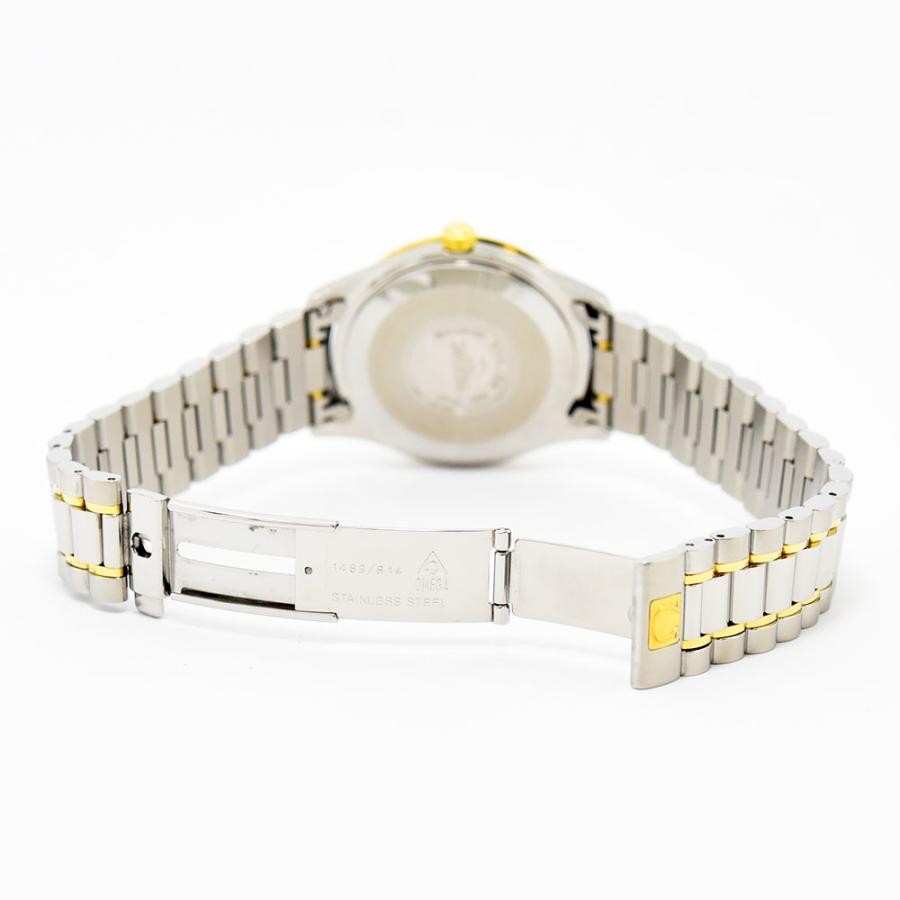 VINTAGE WATCHES FASHION オメガ 自動巻き メンズ 腕時計。シルバーとゴールドのコンビネーション、ステンレススチール製ブレスレット。