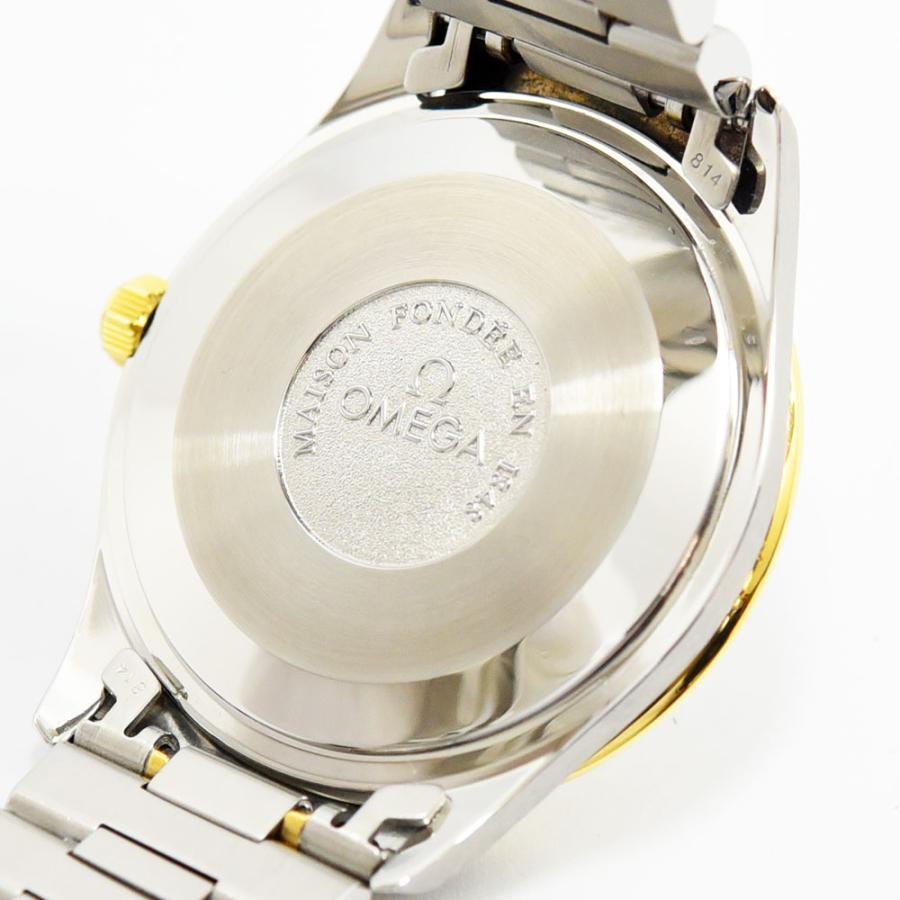 VINTAGE WATCHES FASHION オメガ 自動巻き メンズ 腕時計。シルバーとゴールドのコンビネーション、ホワイト文字盤、ローマ数字インデックス。