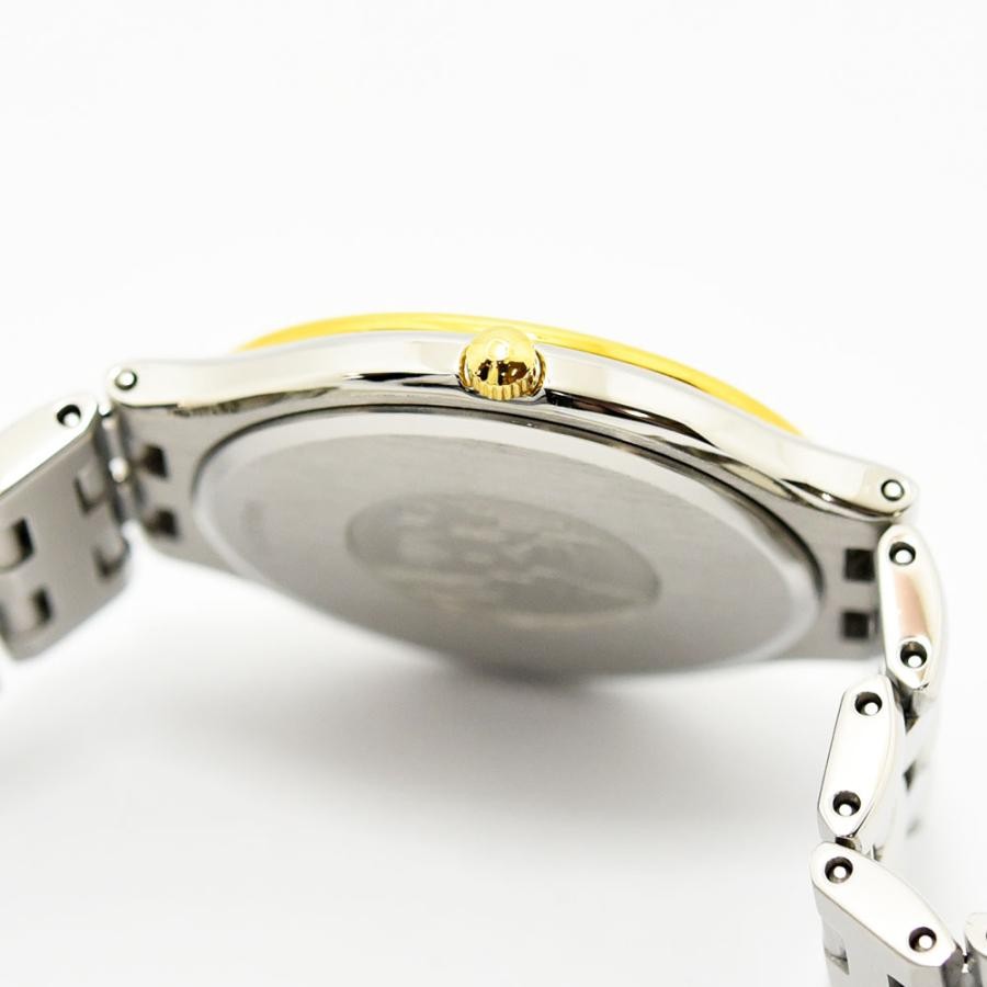 VINTAGE WATCHES FASHION オメガ メンズ腕時計 ゴールドベゼル ステンレススチールブレスレット ダークグレー文字盤 日付表示