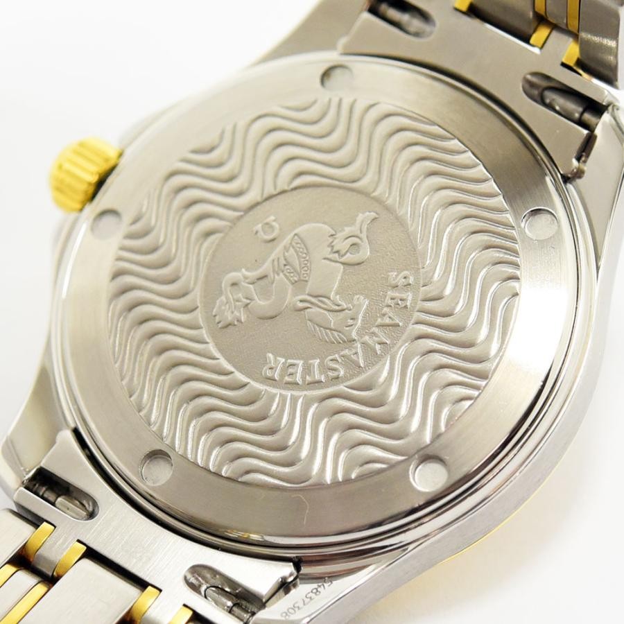 VINTAGE WATCHES FASHIONのOMEGAシーマスター120m。裏蓋にシーホースの刻印があるステンレスとゴールドのコンビ腕時計。
