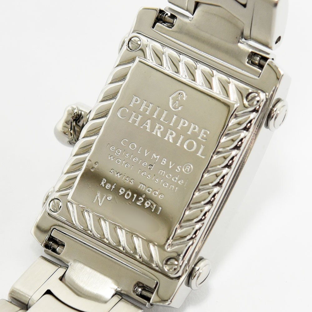 VINTAGE WATCHES FASHIONのフィリップ・シャリオール コロンブス レディース腕時計のステンレススチール製ケース裏面