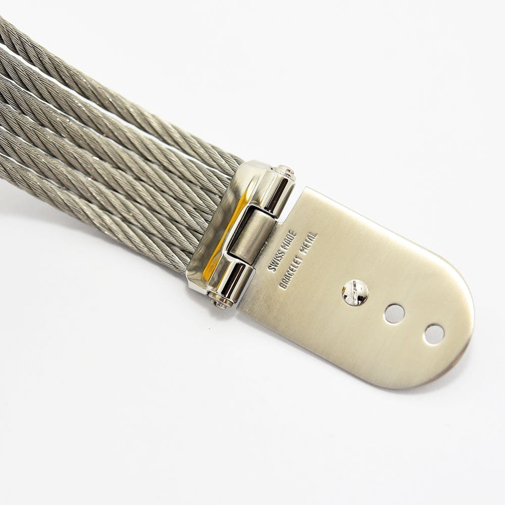 VINTAGE WATCHES FASHIONのPhilippe Charriol腕時計用シルバーワイヤーケーブルブレスレットの留め具部分