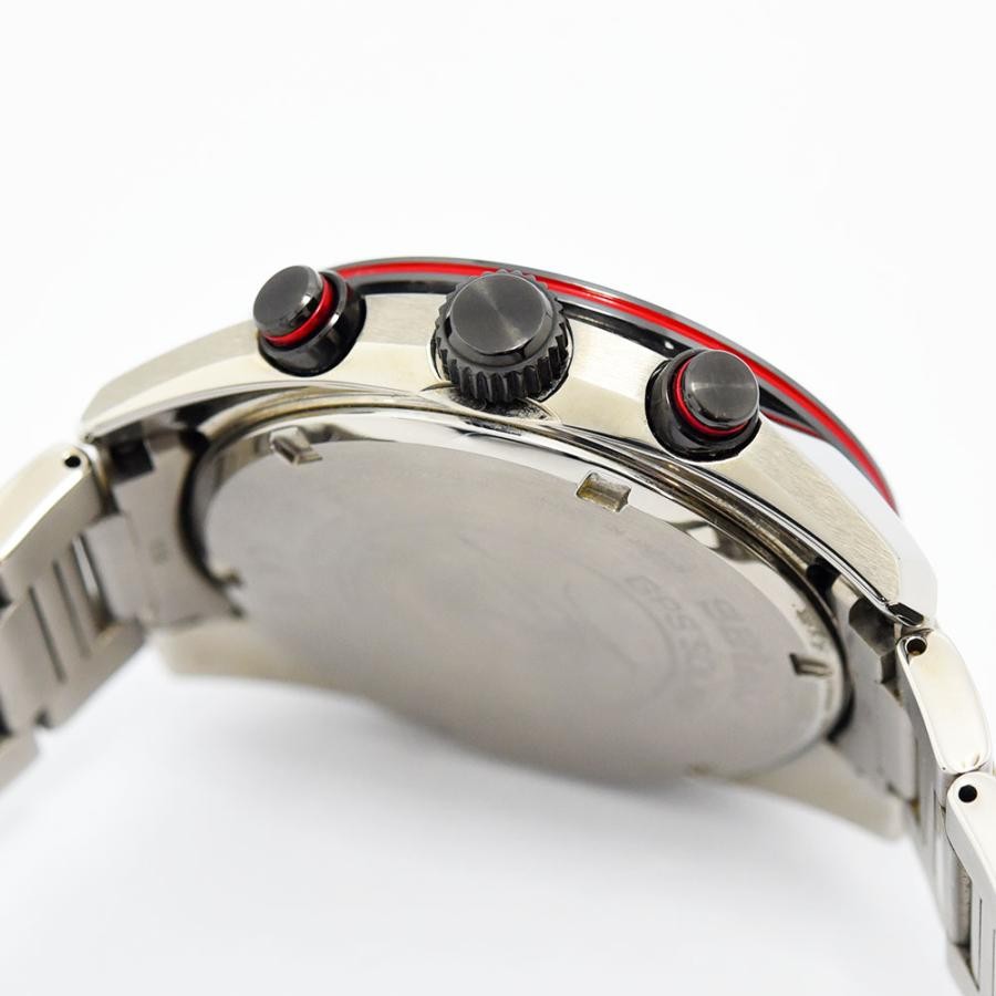 VINTAGE WATCHES FASHION セイコーアストロン ソーラークロノグラフウォッチ、ステンレススチール製、レッドアクセント付き