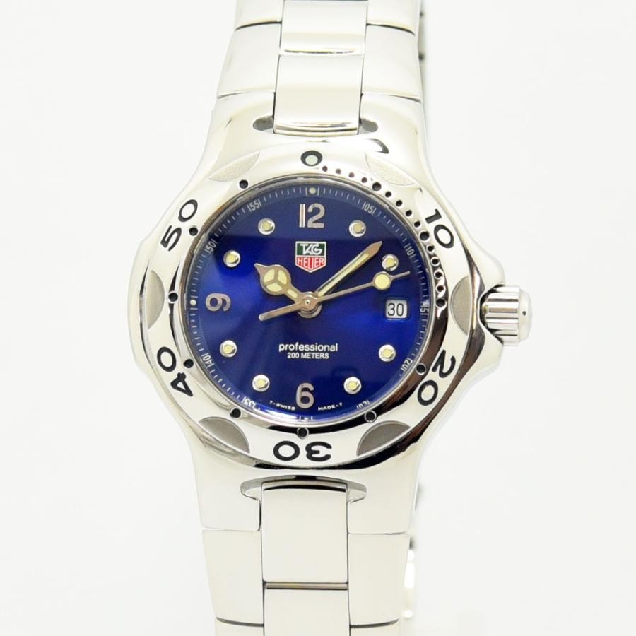 VINTAGE WATCHES FASHIONのTAG Heuerプロフェッショナル腕時計。鮮やかなブルー文字盤と耐久性に優れたステンレススチール製ケース。